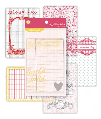 Pink Paislee - Sweetness - Clear Cards  (sold in 3's)