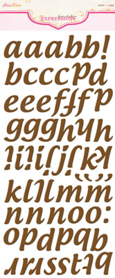 Pink Paislee - Expression Alphabets - Cushies Foam Letters - Cocoa  (sold in 3's)