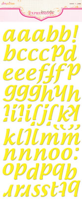 Pink Paislee - Expression Alphabets - Cushies Foam Letters - Lemon  (sold in 3's)