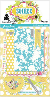 Pink Paislee - Soiree - Mini Notes & Labels Variety Pack  (sold in 3's)
