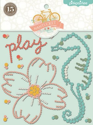Pink Paislee - Nantucket - Bling Stickers  (sold in 3's)