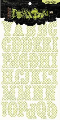 Pink Paislee - Phantom - Chipboard Alphabet  (sold in 3's)