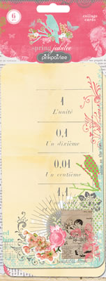 Pink Paislee - Spring Jubilee - Heavyweight Collage Cards 4/pk  (sold in 3's)