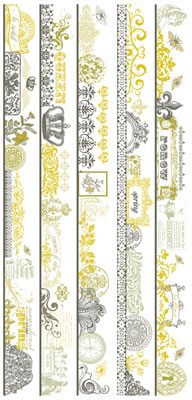 Pink Paislee - Queen Bee - Borderlines Clear Stickers  (sold in 3's)