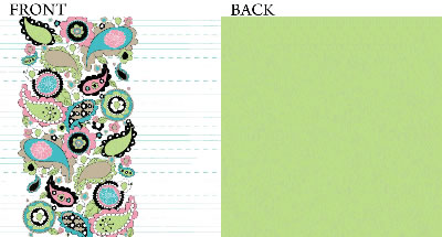 Paper Trunk - Jellybean - Lemon Lime 12x12 d/sided paper  (pack of 10)