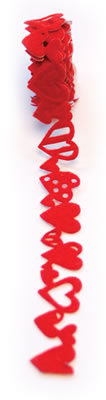 Queen & Co - 0.75" Felt Fusion Roll - Hearts Red - 10x1yd lengths  (sold individually)