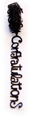 Queen & Co - 0.75" Felt Fusion Roll - Congrats Black - 10x1yd lengths  (sold individually)
