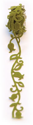 Queen & Co - 0.75" Felt Fusion Roll - Vine Leaf Green - 10x1yd lengths  (sold individually)