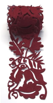 Queen & Co - 2.7" Felt Fusion Fall - Rust  (sold in 3's)