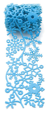 Queen & Co - 2.7" Felt Fusion Snow - Lt. Blue  (sold in 3's)