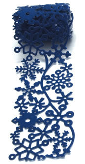 Queen & Co - 2.7" Felt Fusion Snow - Dk. Blue  (sold in 3's)
