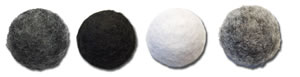 Queen & Co - Felt Brads - Neutral 12mm 10/pk  (sold in 3's)