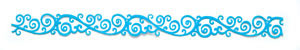 Queen & Co - Felt Fusion 1x11.5" self adhesive border - Classic Scroll Turquoise  (sold in 3's)