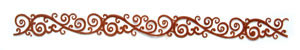 Queen & Co - Felt Fusion 1x11.5" self adhesive border - Classic Scroll Brown  (sold in 3's)