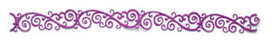 Queen & Co - Felt Fusion 1x11.5" self adhesive border - Classic Scroll Purple  (sold in 3's)