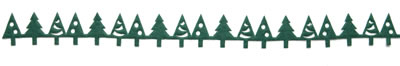 Queen & Co - Felt Fusion 1x11.5" self adhesive border - Christmas Tree Green  (sold in 3's)