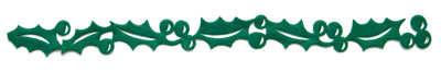 Queen & Co - Felt Fusion 1x11.5" self adhesive border - Holly Green  (sold in 3's)
