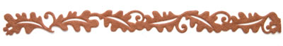 Queen & Co - Felt Fusion 1x11.5" self adhesive border - Leaves Brown  (sold in 3's)
