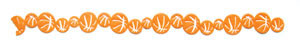 Queen & Co - Felt Fusion 1x11.5" self adhesive border - Basketball Orange  (sold in 3's)