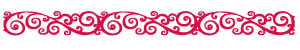 Queen & Co - Felt Fusion 1x11.5" self adhesive border - Classic Scroll Red  (sold in 3's)