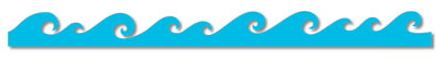 Queen & Co - Felt Fusion 1x11.5" self adhesive border - Ocean Waves Blue  (sold in 3's)