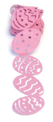 Queen & Co - 1.6" Felt Fusion Eggs - Pink  (sold in 3's)