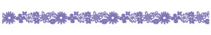 Queen & Co - Felt Fusion 1x11.5" self adhesive border - Flower Style 1 Purple  (sold in 3's)