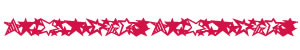 Queen & Co - Felt Fusion 1x11.5" self adhesive border - Stars Red  (sold in 3's)