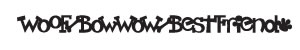 Queen & Co - Felt Fusion 1x11.5" self adhesive border - Dog Words Black  (sold in 3's)