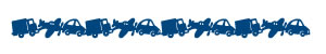 Queen & Co - Felt Fusion 1x11.5" self adhesive border - Vehicles Blue  (sold in 3's)
