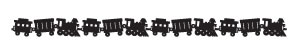 Queen & Co - Felt Fusion 1x11.5" self adhesive border - Train Black  (sold in 3's)