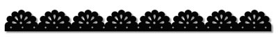 Queen & Co - Felt Fusion 1x11.5" self adhesive border - Lace Black  (sold in 3's)