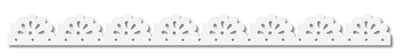 Queen & Co - Felt Fusion 1x11.5" self adhesive border - Lace White  (sold in 3's)