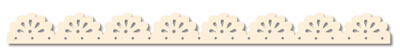Queen & Co - Felt Fusion 1x11.5" self adhesive border - Lace Cream  (sold in 3's)
