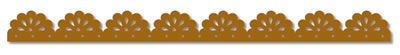 Queen & Co - Felt Fusion 1x11.5" self adhesive border - Lace Brown  (sold in 3's)