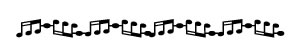 Queen & Co - Felt Fusion 1x11.5" self adhesive border - Music Black  (sold in 3's)