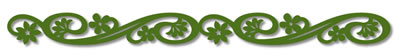 Queen & Co - Felt Fusion 1x11.5" self adhesive border - Floral Scroll Moss  (sold in 3's)