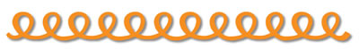 Queen & Co - Felt Fusion 1x11.5" self adhesive border - Doodle Loop Orange  (sold in 3's)