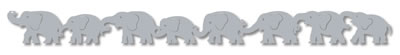 Queen & Co - Felt Fusion 1x11.5" self adhesive border - Elephants Grey  (sold in 3's)
