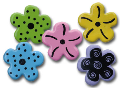 Queen & Co - Flower Power Bold  (sold in 3's)
