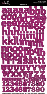 Rose Moka - Diva  6x12 Alpha Sticker Fuchsia   (sold in 3's)