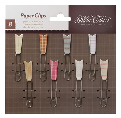 Studio Calico - Take Note - Paper Clip Embellishments - Ledger Prints  (sold in 3's)