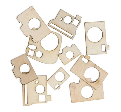 Studio Calico - Abroad - Wood Veneer - Cameras  (sold in 3's)