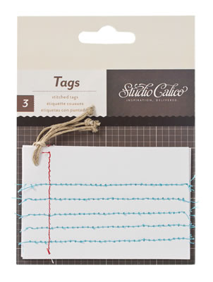 Studio Calico - Classic Calico 2 - Stitched Tags  (sold in 3's)