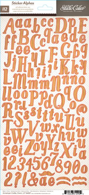 Studio Calico - Heyday - Alpha Stickers - Woodgrain  (sold in 3's)