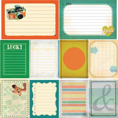 Studio Calico - Darling Dear - Journaling Cards  (sold in 3's)