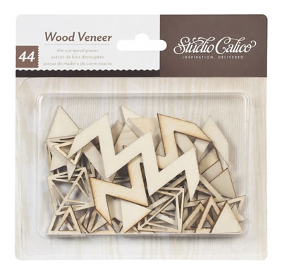 Studio Calico - Darling Dear - Wood Veneer - Triangles & Diamonds  (sold in 3's)