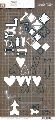 Studio Calico - Darling Dear - Vellum Shapes  (sold in 3's)