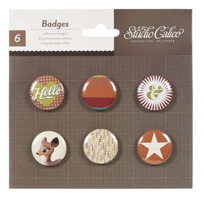 Studio Calico - Darling Dear - Badges/Metal Flair  (sold in 3's)