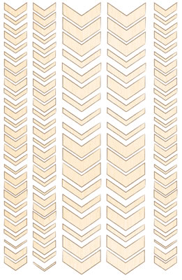 Studio Calico - Snippets - Wood Veneer - Chevrons  (sold in 3's)